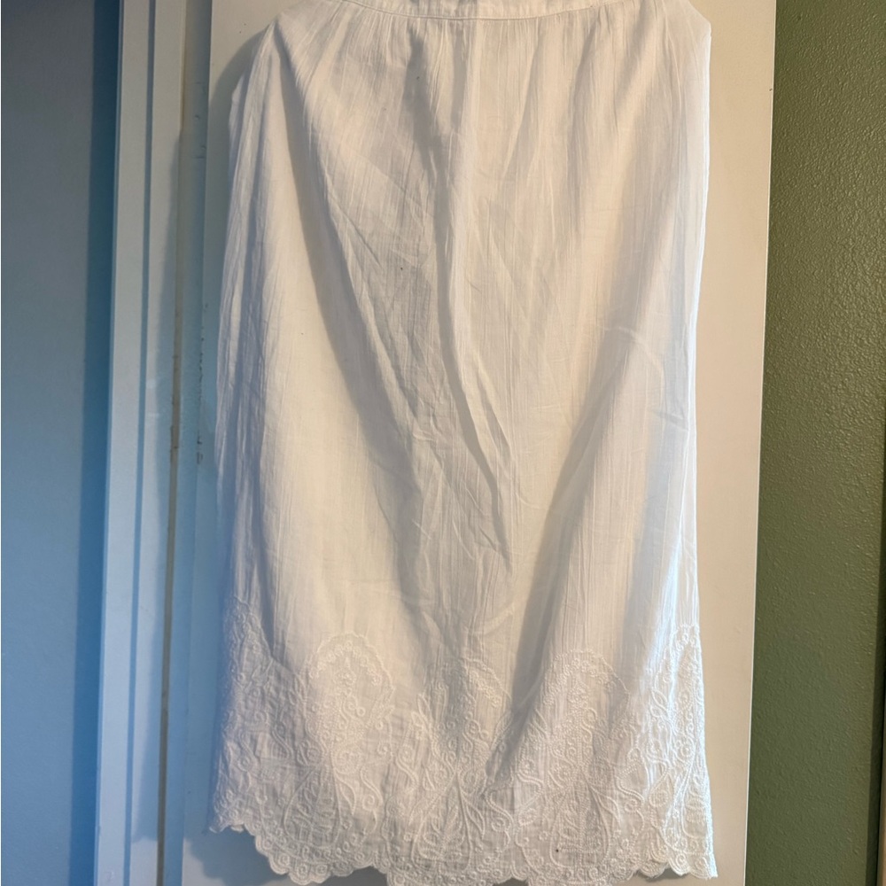Chico's White Midi Pencil Skirt Casual Resort Wear